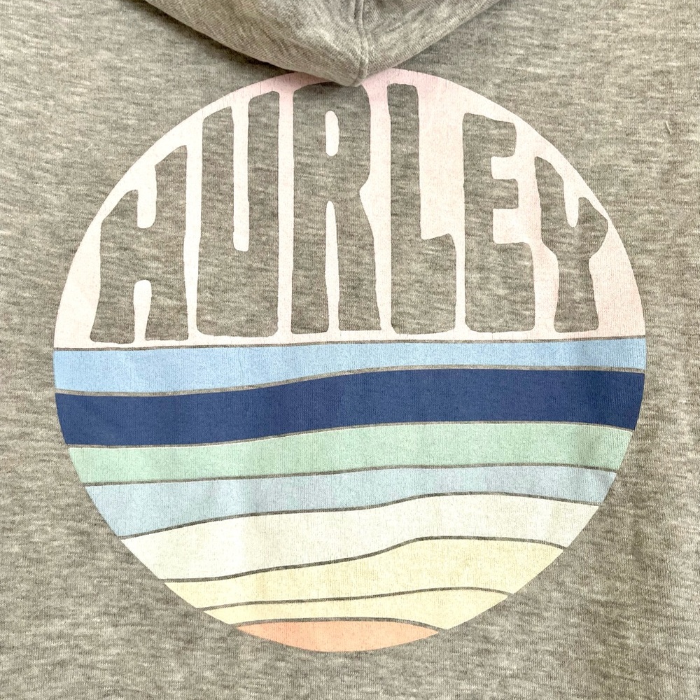 Hurley Light Grey Graphic Zip Hoodie - Picture 2 of 6